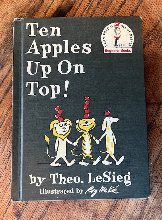 Ten Apples up on Top by Theo, Lesieg 1961 Book Club Edition - Etsy