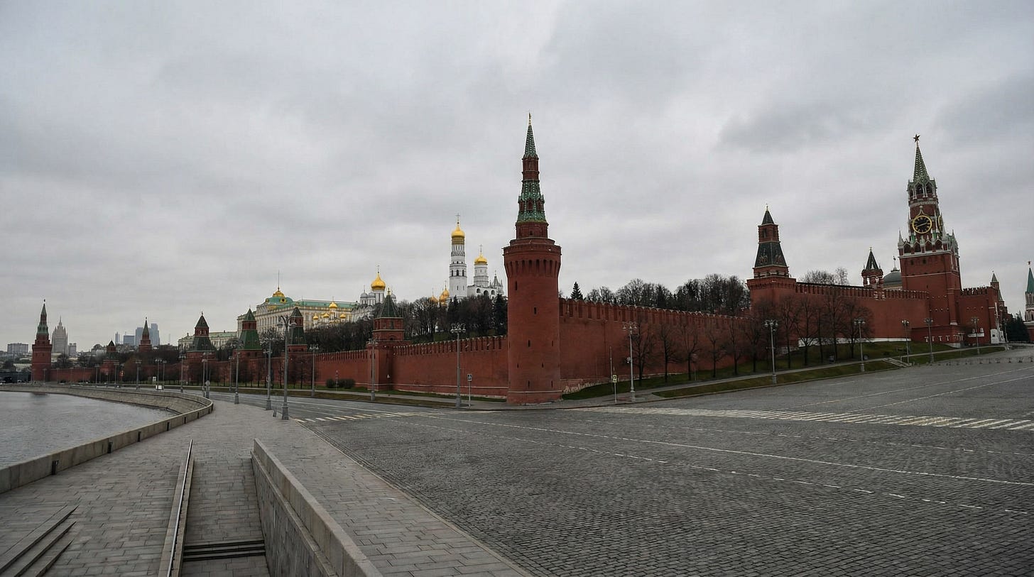 AI-generated illustration of the Russian Kremlin and its grounds.