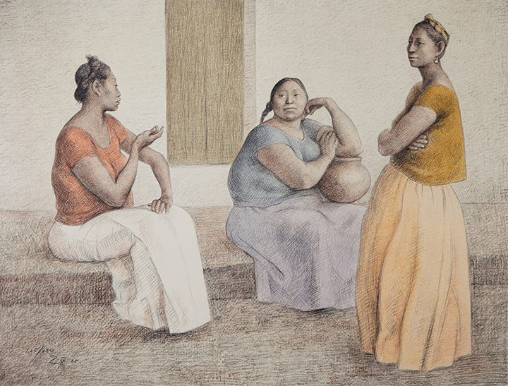 Juchitecas Platicando (Juchitecán Women Talking)