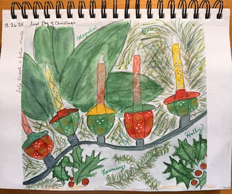 Beginning 12/26, I painted everyday for 12 days.