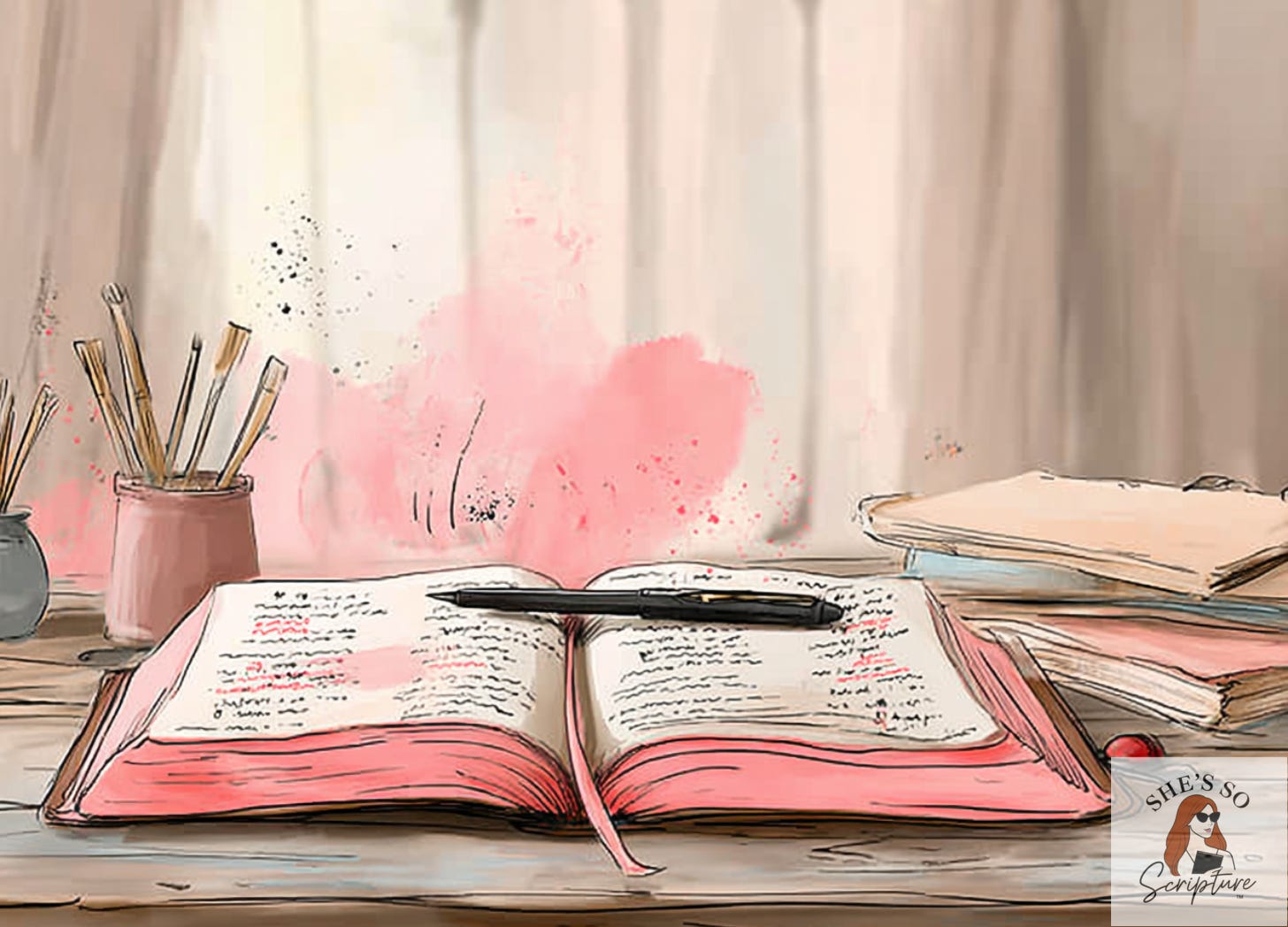 Open Bible with cross references visible, representing calm study of symbolism in Daniel, Ezekiel, and Revelation.