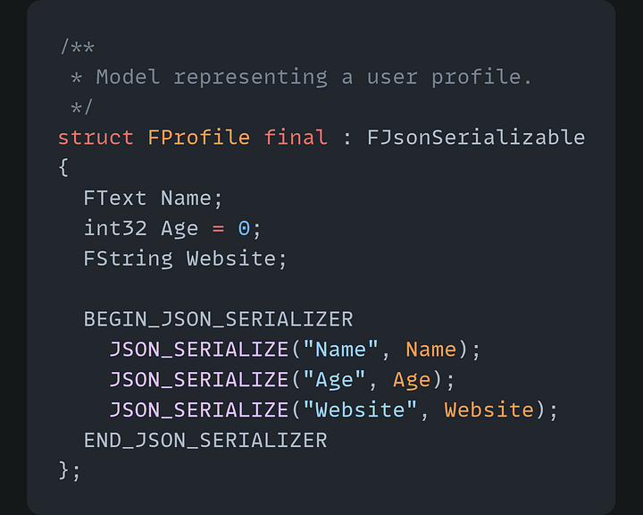 Service and Repo interfaces and implementations. Profile Model and example json