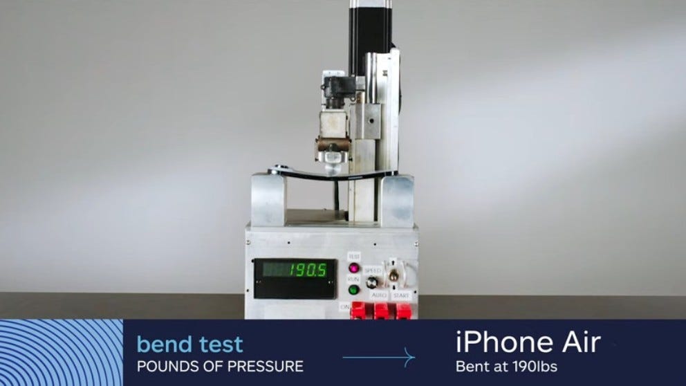 iPhone Air bend test