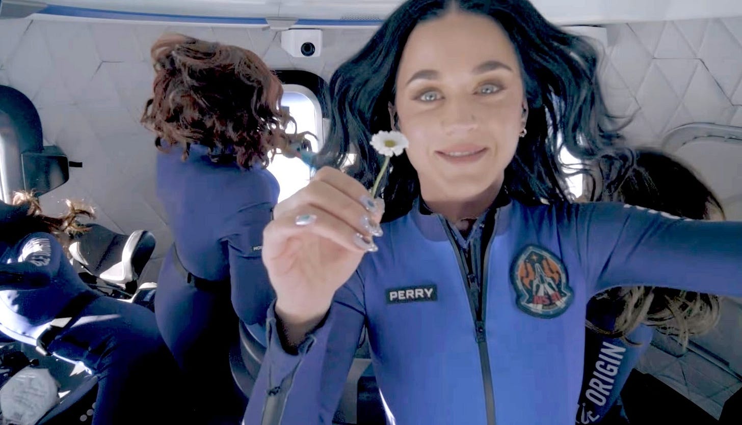 Katy Perry in space.