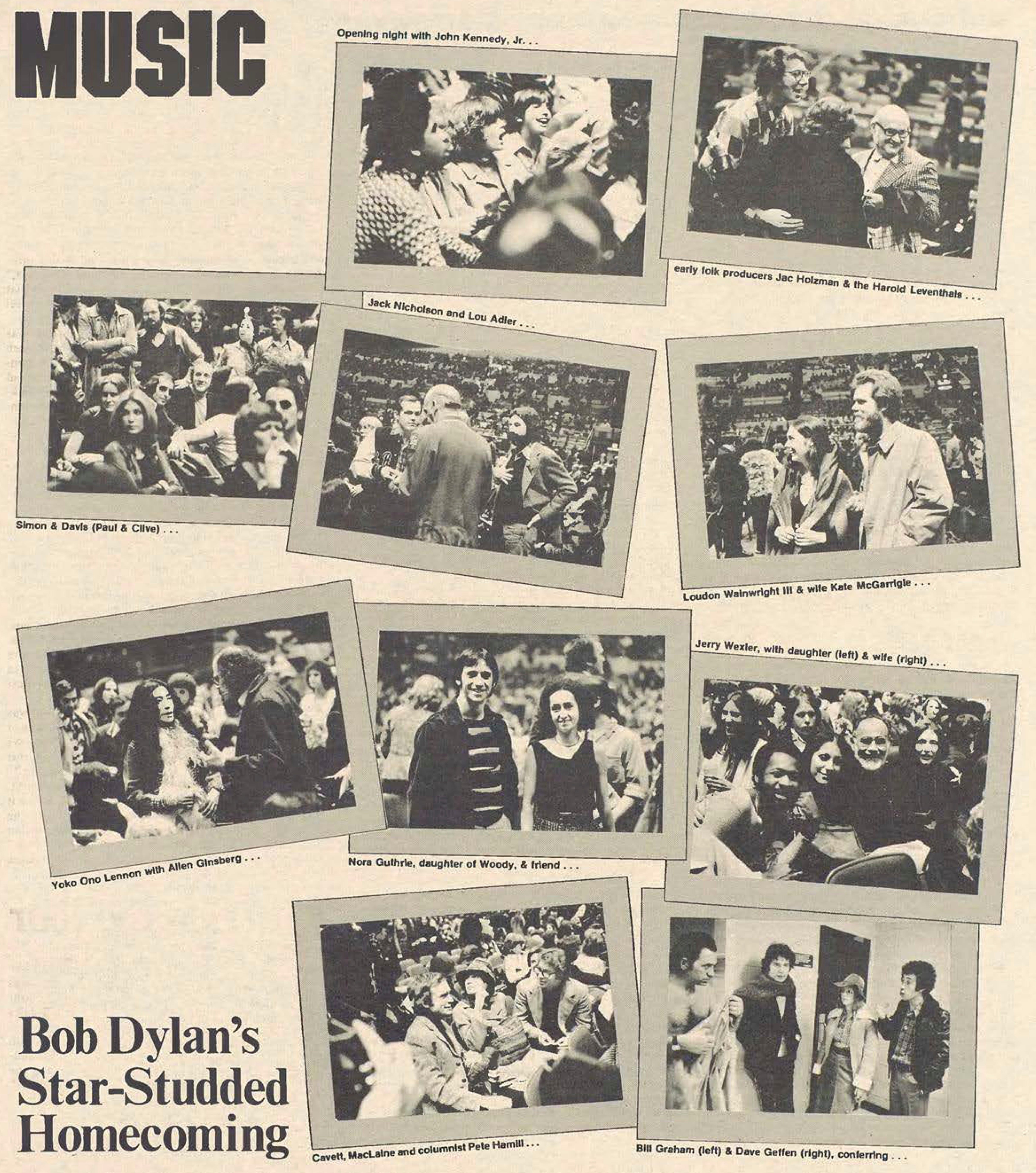 Bob and The Band Take Madison Square Garden