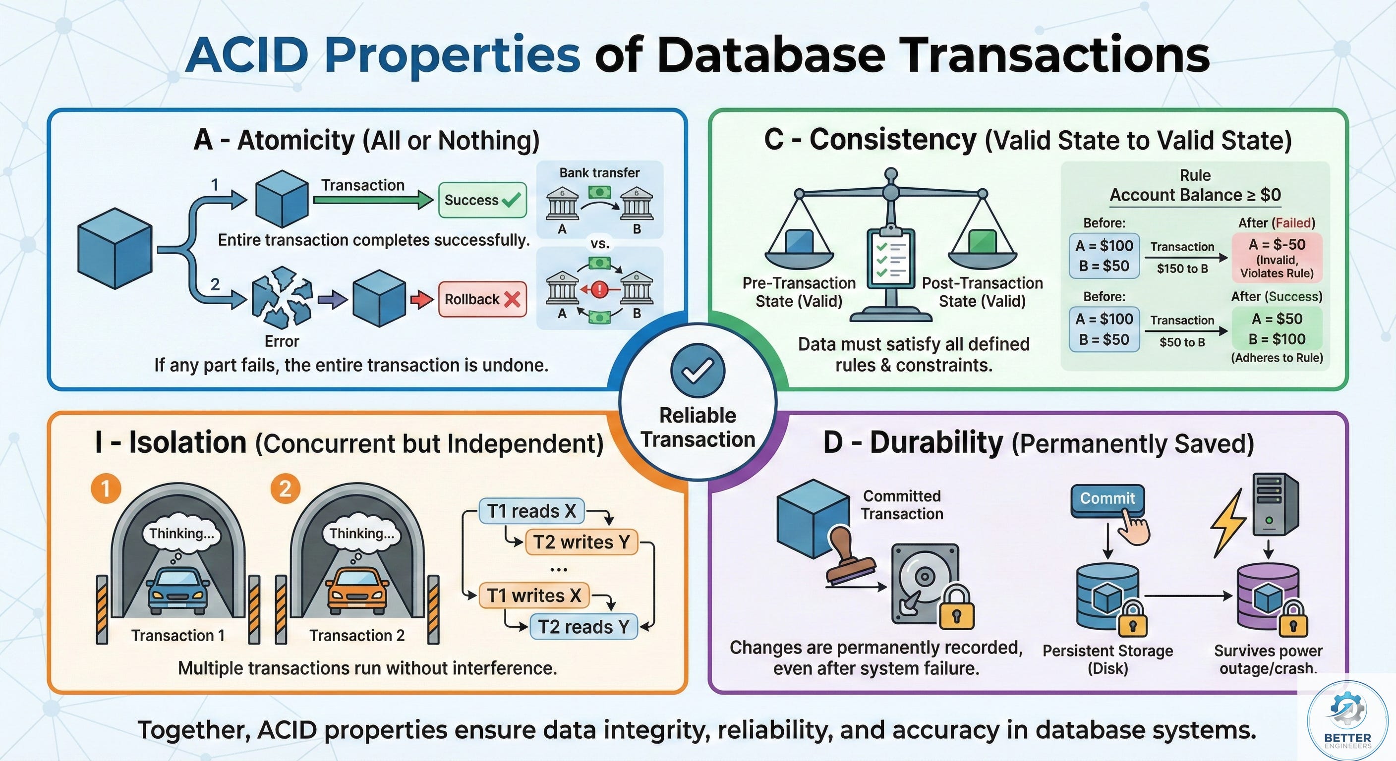 ACID Transaction Cheat Sheet - by Better Engineering