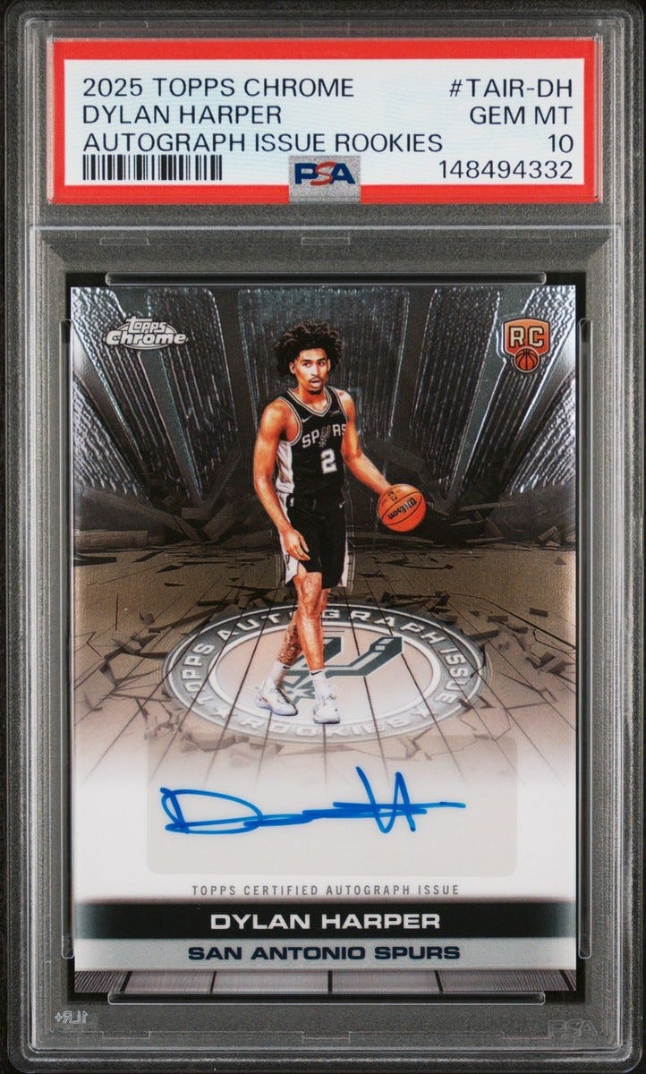2025 TOPPS CHROME AUTO ISSUE ROOKIES #TAIR-DH DYLAN HARPER PSA 10 2025 TOPPS CHROME AUTO ISSUE ROOKIES #TAIR-DH DYLAN HARPER PSA 10
