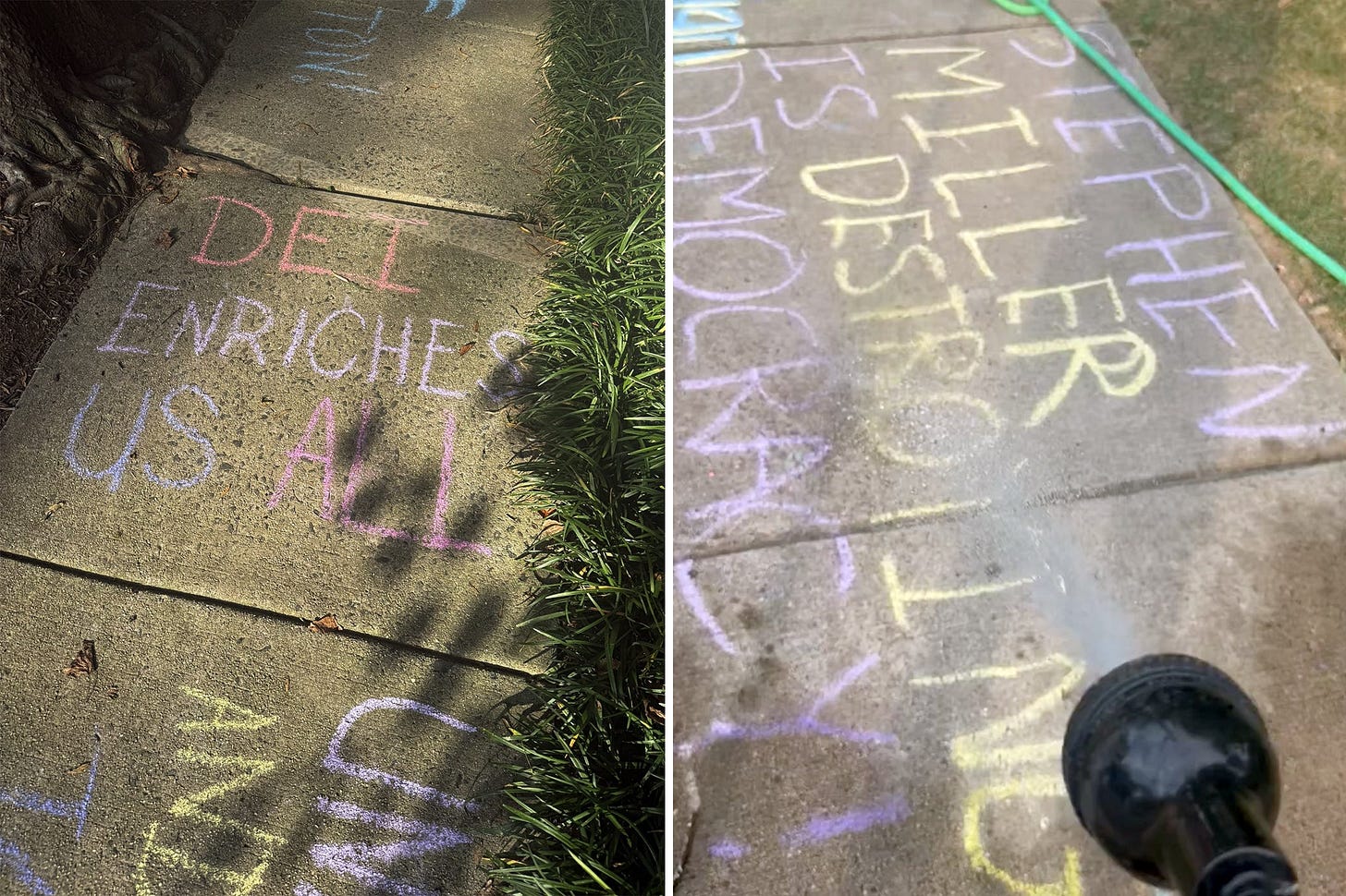 Stephen Miller is selling his Arlington home after protestors peacefully left chalk messages outside the property