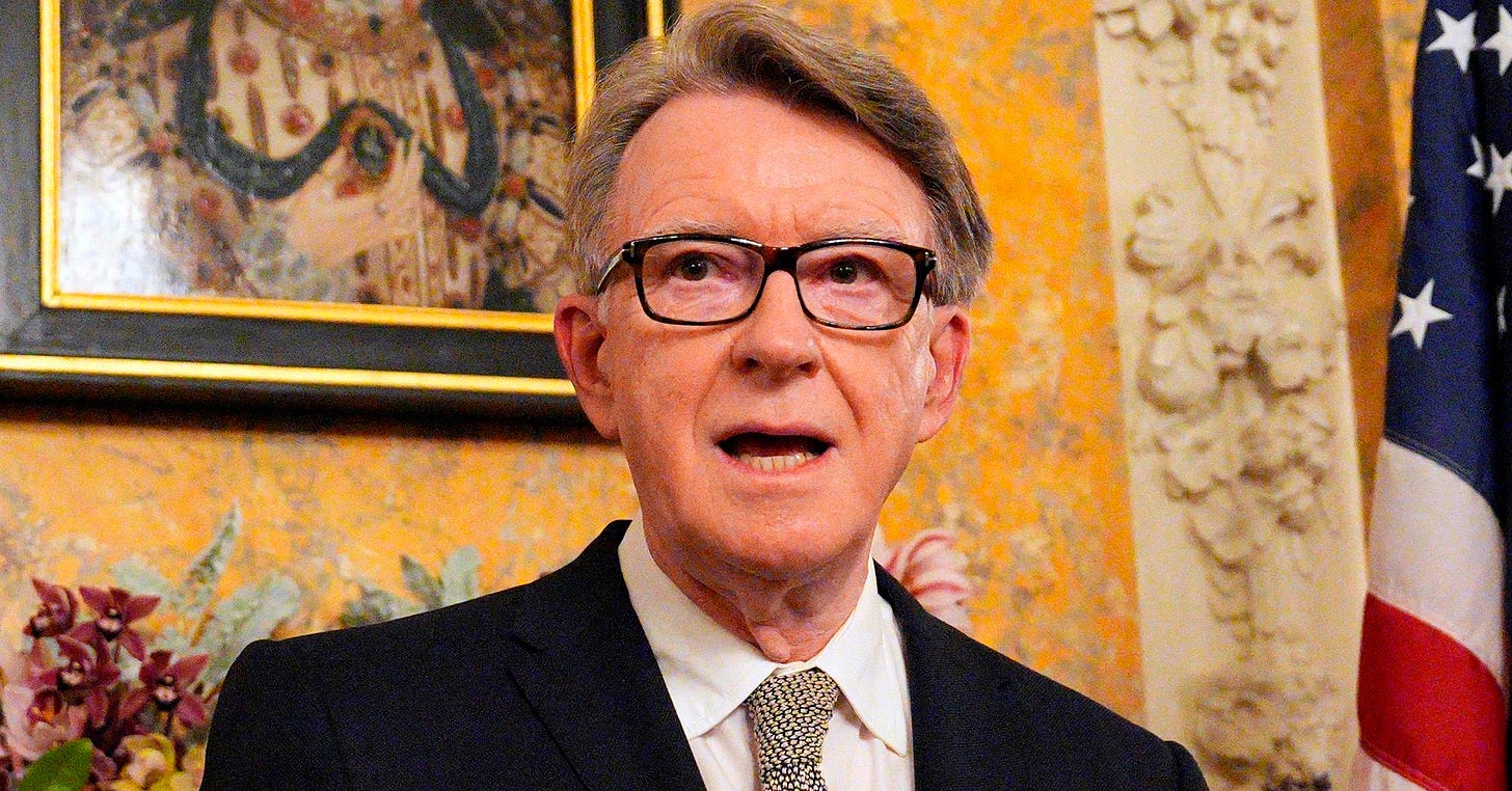 UK Ambassador to U.S. Peter Mandelson fired over Epstein links