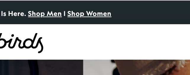 button on homepage, it's a right-facing-chevron on a black background.  However it has no text, accessible name or focus state. Under this section is set of other icons including a basket and help icon as well as partial section of an image of an human arm to give context of where this section is located