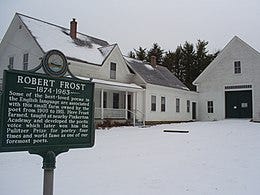 The Robert Frost Farm in Derry, New Hampshire, where he wrote many of his poems, including "Tree at My Window" and "Mending Wall"