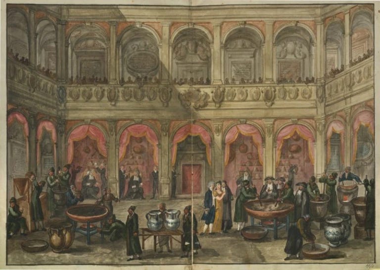 La preparazione della teriaca in Archiginnasio