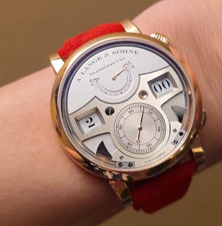 Front and back of the Zeitwerk Striking Time.