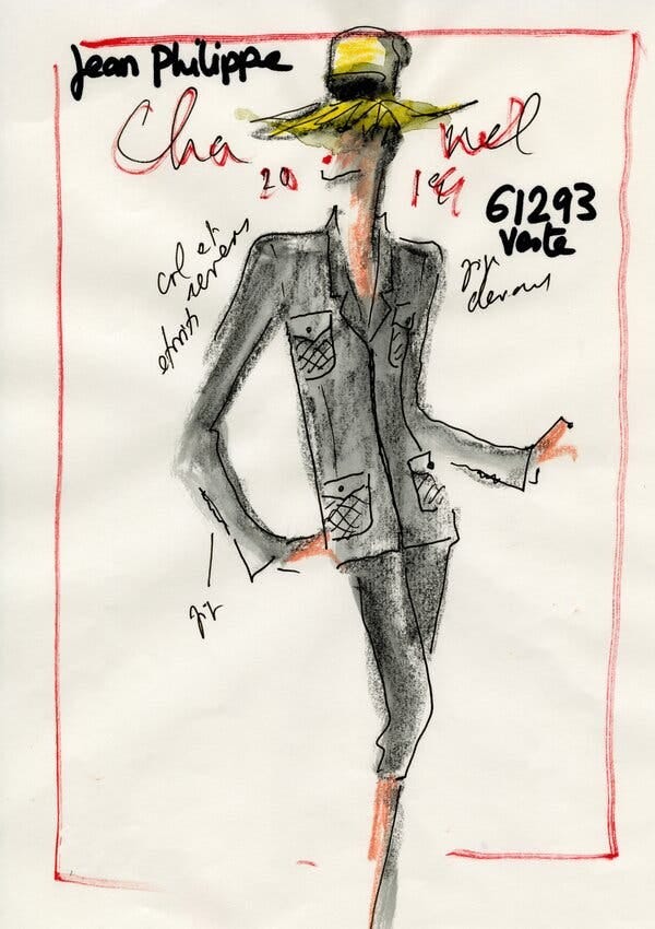 A sketch for Chanel, 2019.