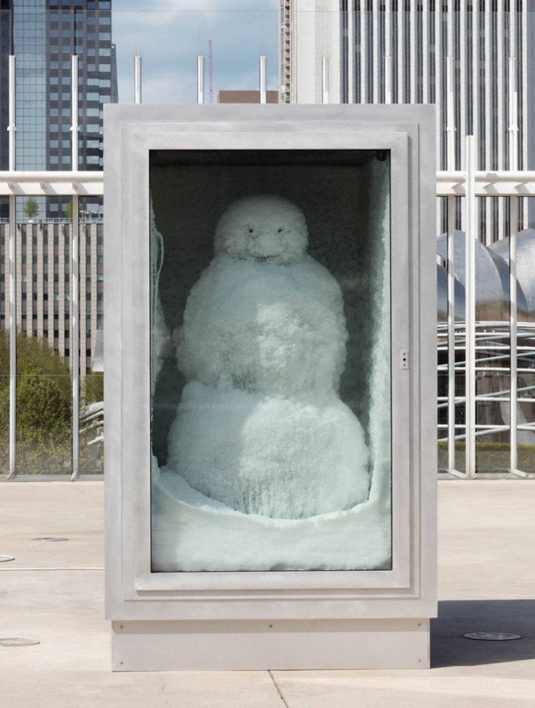 This Snowman Sculpture Stayed Frozen All Summer—And Now It's Headed to MoMA