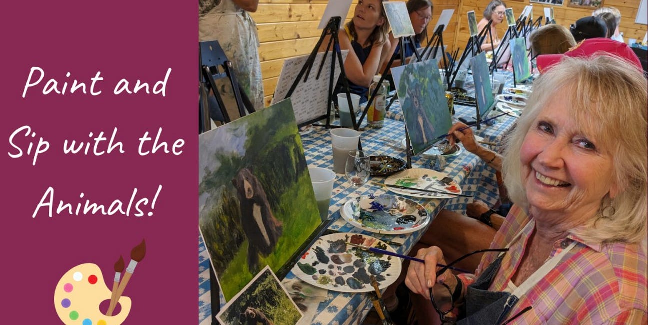 Yellowstone Wildlife Sanctuary Open This Weekend - Opportunities to Paint, Sip and See the Wolves! 