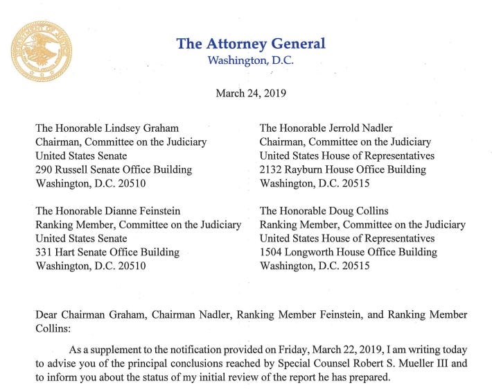 Top of the Barr letter Top of the Barr letter