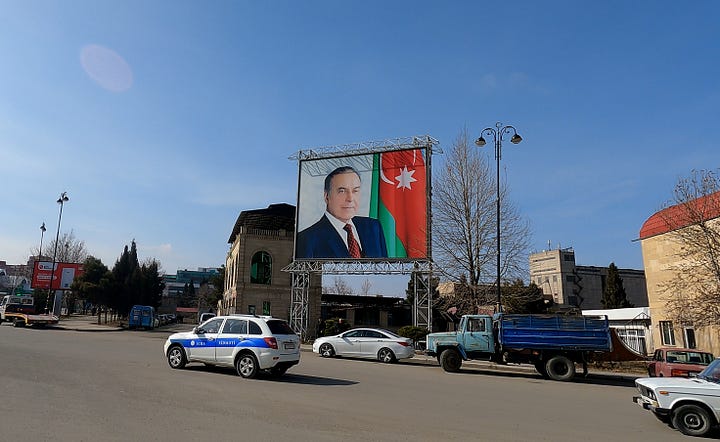 Scenes from the streets of Baku. 