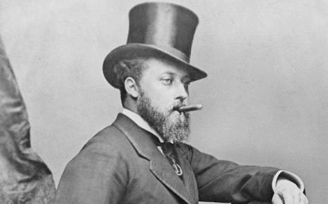 Edward VII smoking in candid photographs