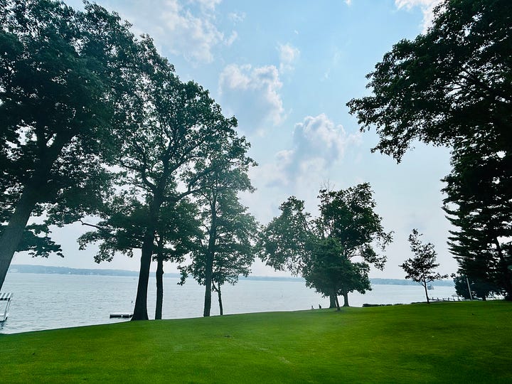 Snapshots of a lakeside vacation in the USA