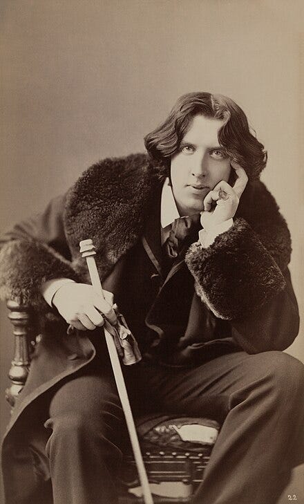 A portrait of Oscar Wilde.
