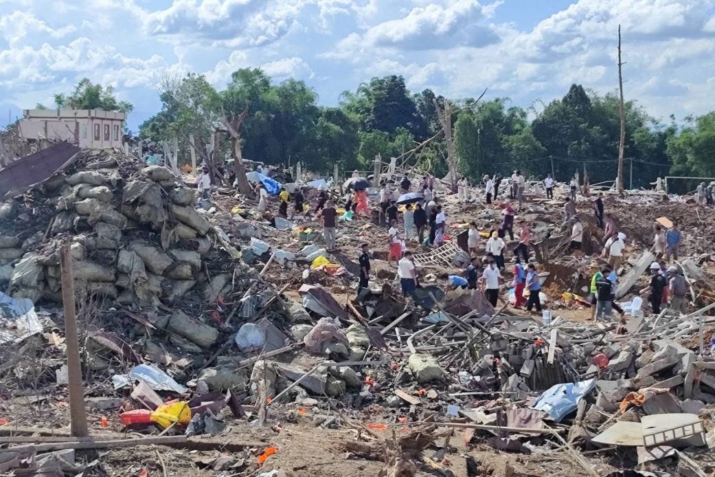 Myanmar: 45 dead after huge blast in building storing explosives | CNN