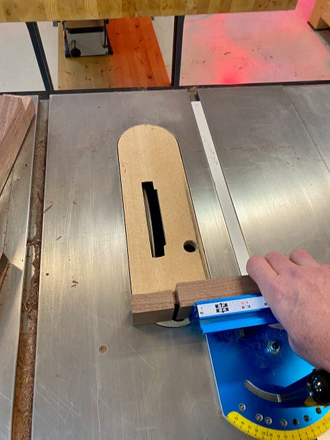 Making the legs involves laying out and cutting the mortises, cutting the tenons in the aprons, and then cutting the tapers on the legs