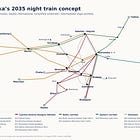 Night train concept puts Warszawa at the centre of Europe’s map