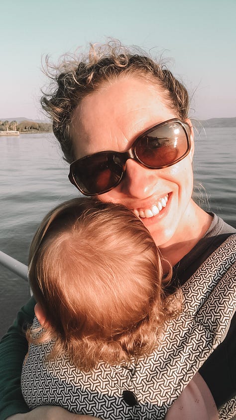 A collection of images of Aimee and her family enjoying themselves in everyday life.