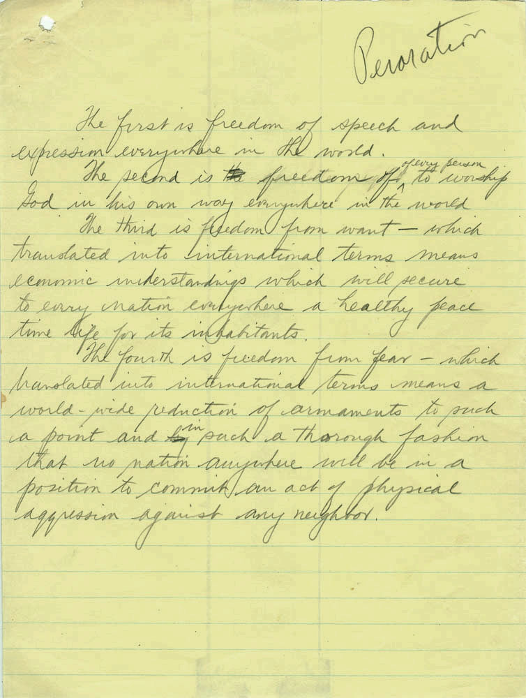 Four Freedoms Drafts