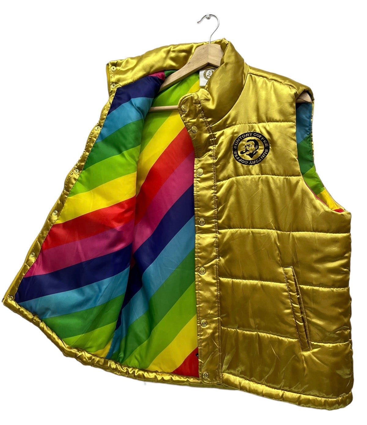 Vintage SUNTORY BOSS COFFEE Limited Gold Edition Light Padded Vest Size US M / EU 48-50 / 2 - 1