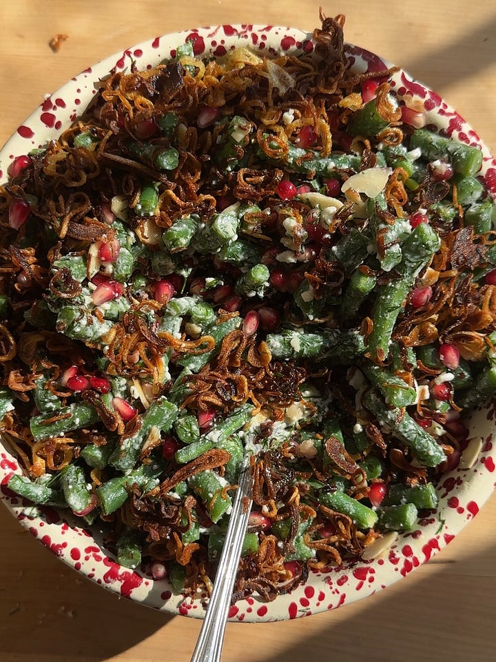 green bean & pomegranate chopped salad with feta dressing Cute Sage Green Flower Girl Dress with Bow – FancyVestido