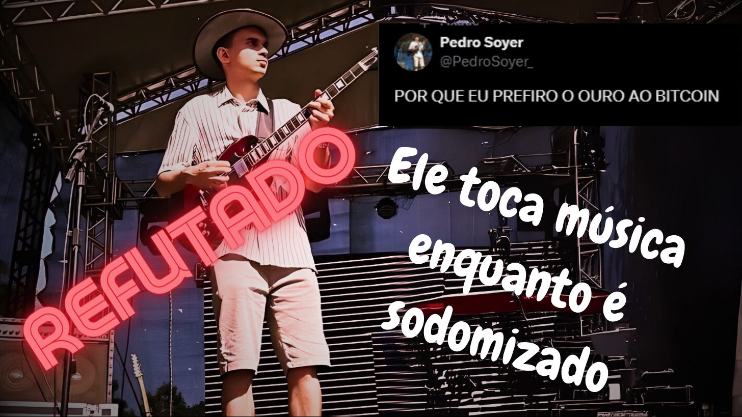 Refutando o músico gold bug sobre o Bitcoin - Yohann