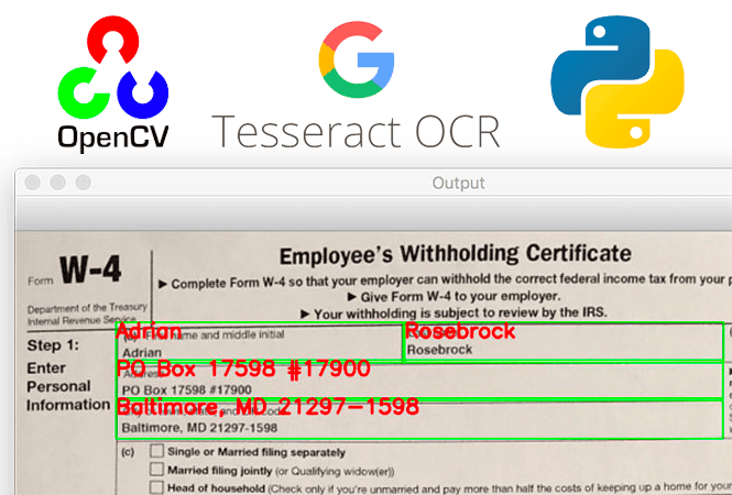 OCR a document, form, or invoice with Tesseract, OpenCV, and Python -  PyImageSearch