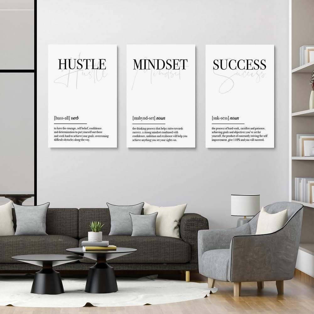 Amazon.com: GUBIYU The Hustle Inspirational Canvas Motivational Poster for  Mens Home Wall Decor Large Success Hustle Wall Art Office Wall Decor  Entrepreneur Positive Quotes Wall Print for Office Workplace 24"x36":  Posters &