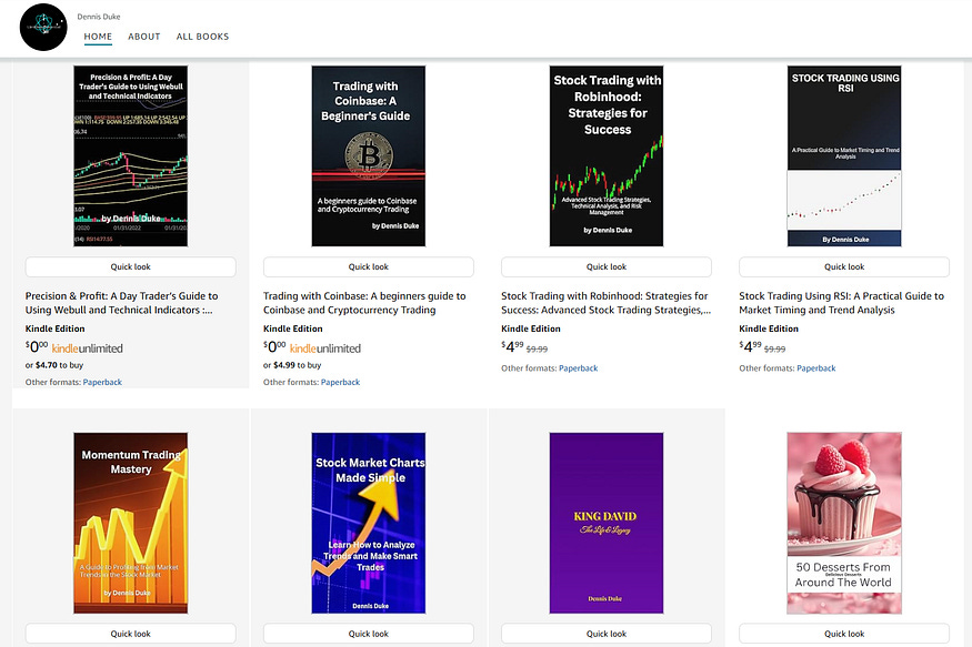 Amazon Author Page for Dennis Duke featuring books on technology, AI, and programming Amazon Author Page for Dennis Duke featuring books on technology, AI, and programming
