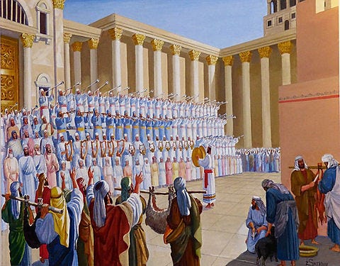 Full Levite Choir and Orchestra canvas print | The Temple Institute