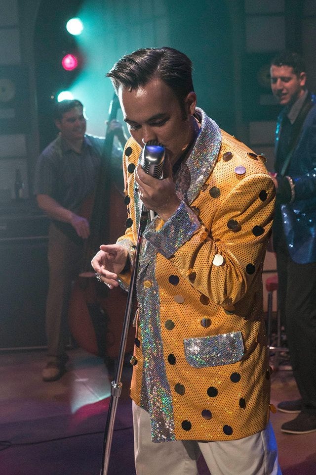 I reached out to the artistic director and told him I really wanted to play [Elvis], but I couldn’t play the guitar. He told me that it probably wasn’t a part for me, in that case. A couple months passed, and they were still looking for that character. They couldn’t fill it. I reached out again, told them that I really thought I was right for the part, and they told me to bring a guitar and audition in three days’ time. --Photo by Zach Rosing, courtesy of Actors Theatre of Indiana