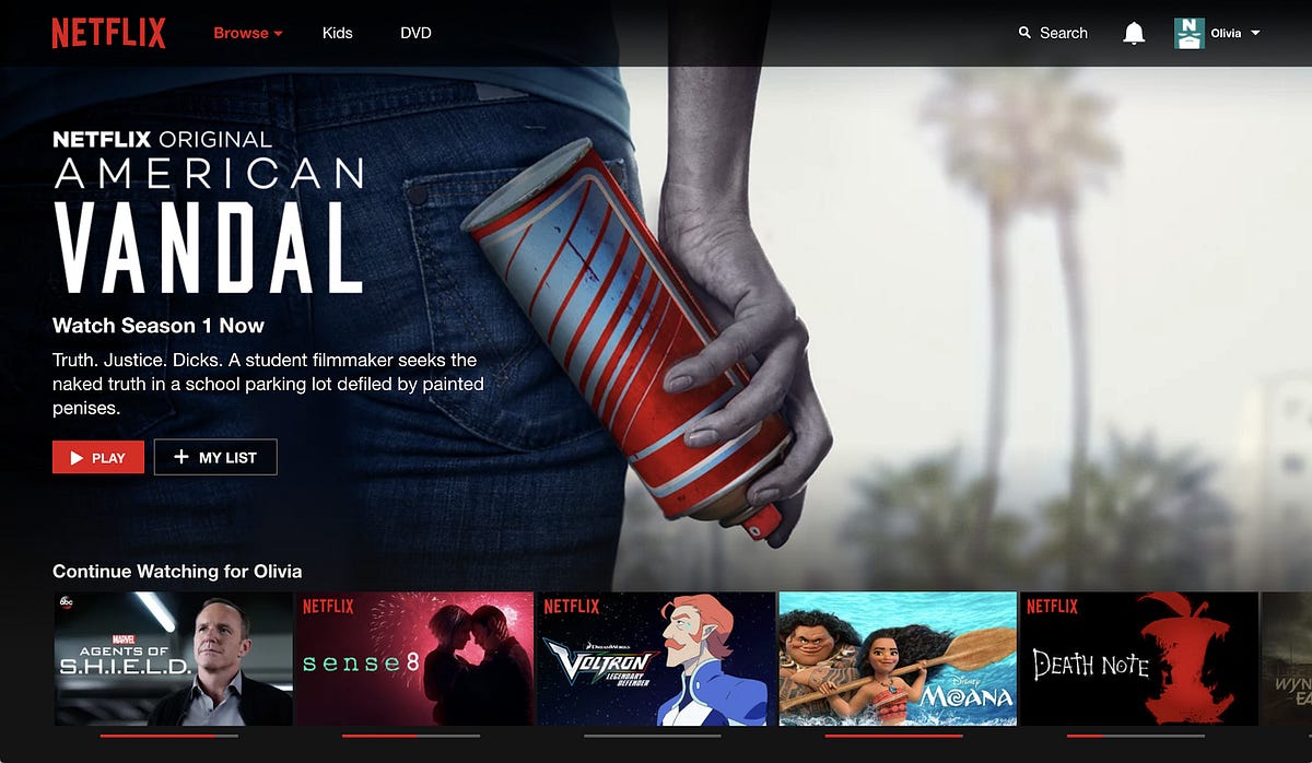 Netflix: Removing Items from Continue Watching | by Olivia Orrell-Jones |  Medium