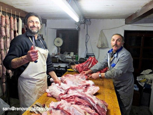 making salami