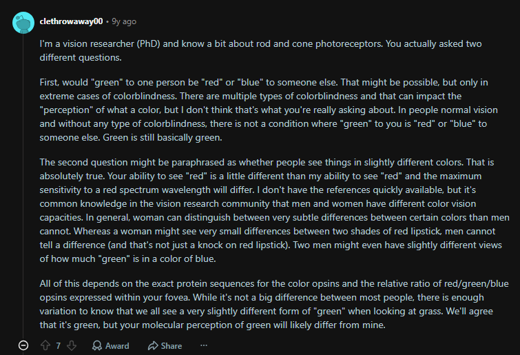 This right here is perhaps the best comment on this topic