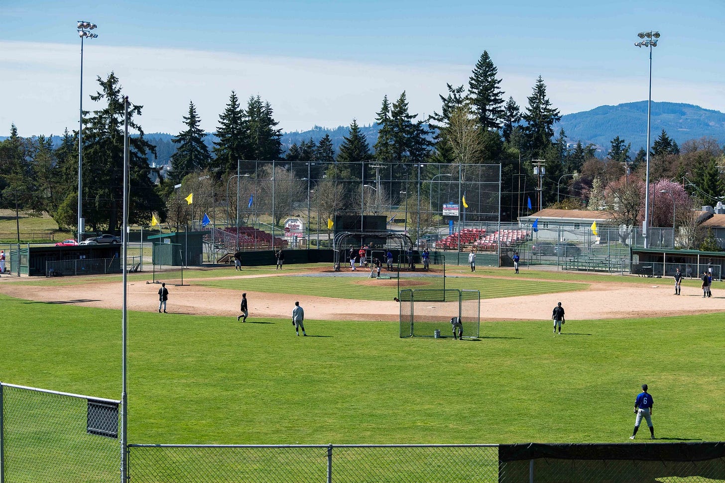 A view from the outfield at Knight's Field