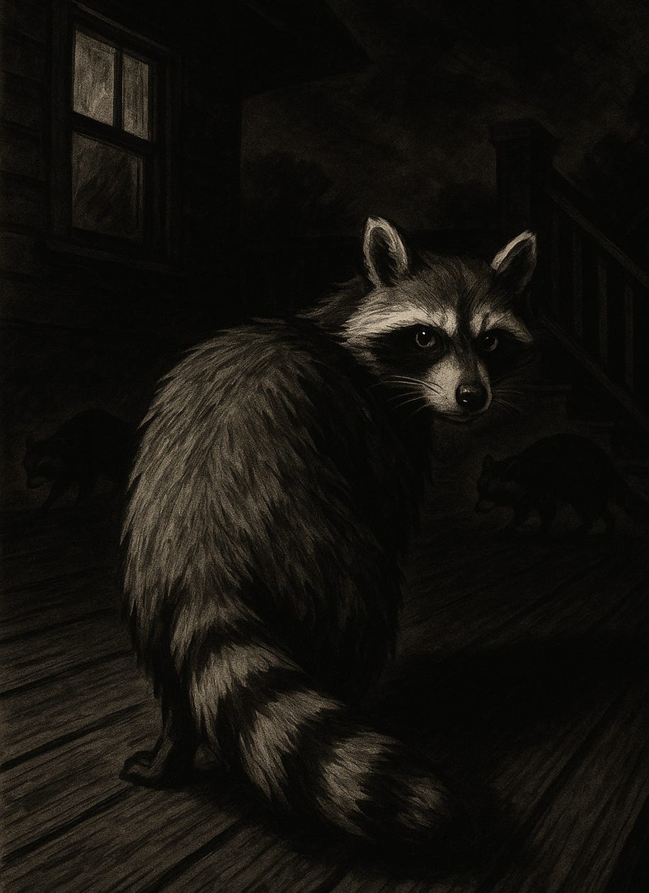 Senior Racoon What Is It Like To Be a Raccoon? - by Scott Mowbray