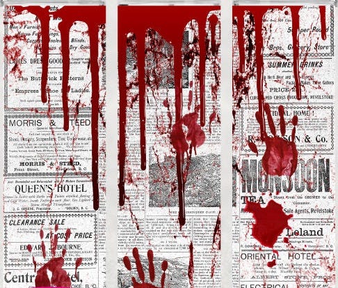 Bloody Newspaper | Adhesive Vinyl Tumbler Wrap | Printra Vinyl