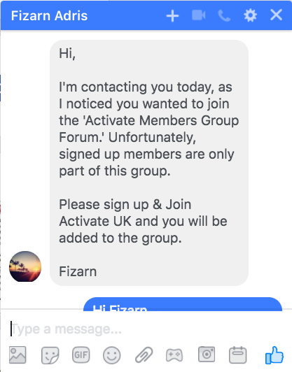 Fizarn Adris Activate Membership Chat 1 Fizarn Adris Activate Membership Chat 1