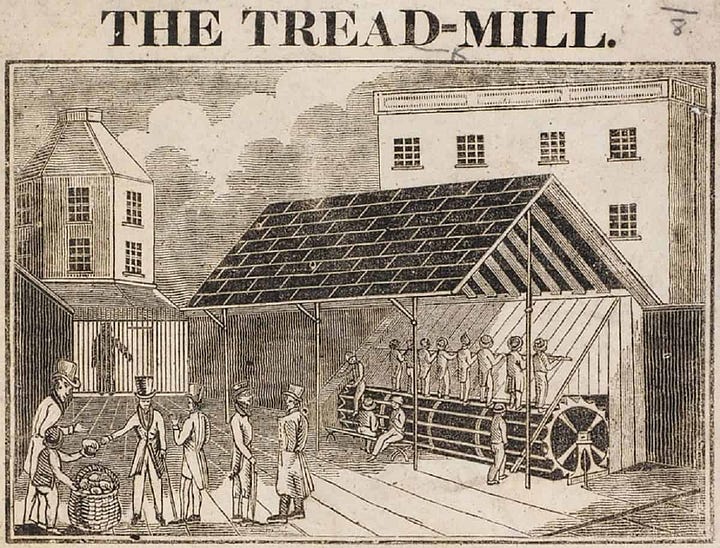 prison treadmill and slavery