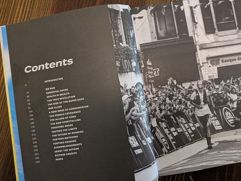 A few pages from inside This is Running by Raziq Rauf