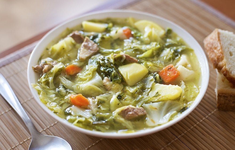 Garbure béarnaise au jambon