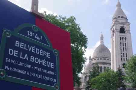 Belvedere de la Boheme opened in Paris in Charles Aznavour`s honor 