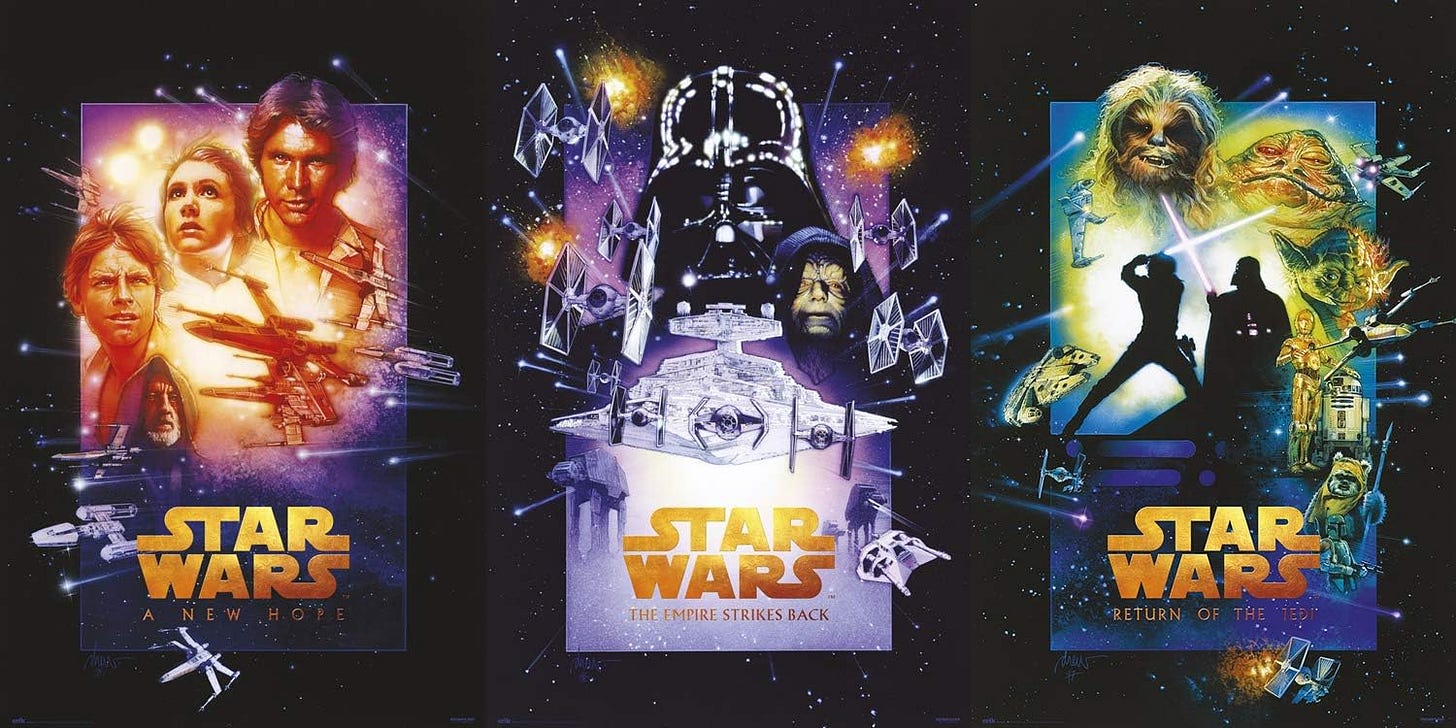 Star Wars Episode IV-VI Movie Poster Set - Special Italy | Ubuy